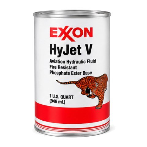 Exxon HyJet V aviation hydraulic fluid quart can in stock at Grip Gravity